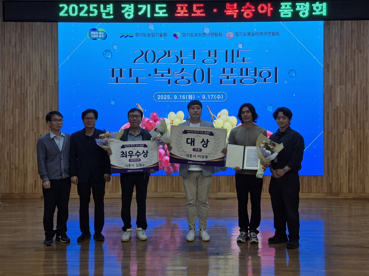 시흥시, 2025년 경기도 포도·복숭아 품평회서 3관왕 쾌거