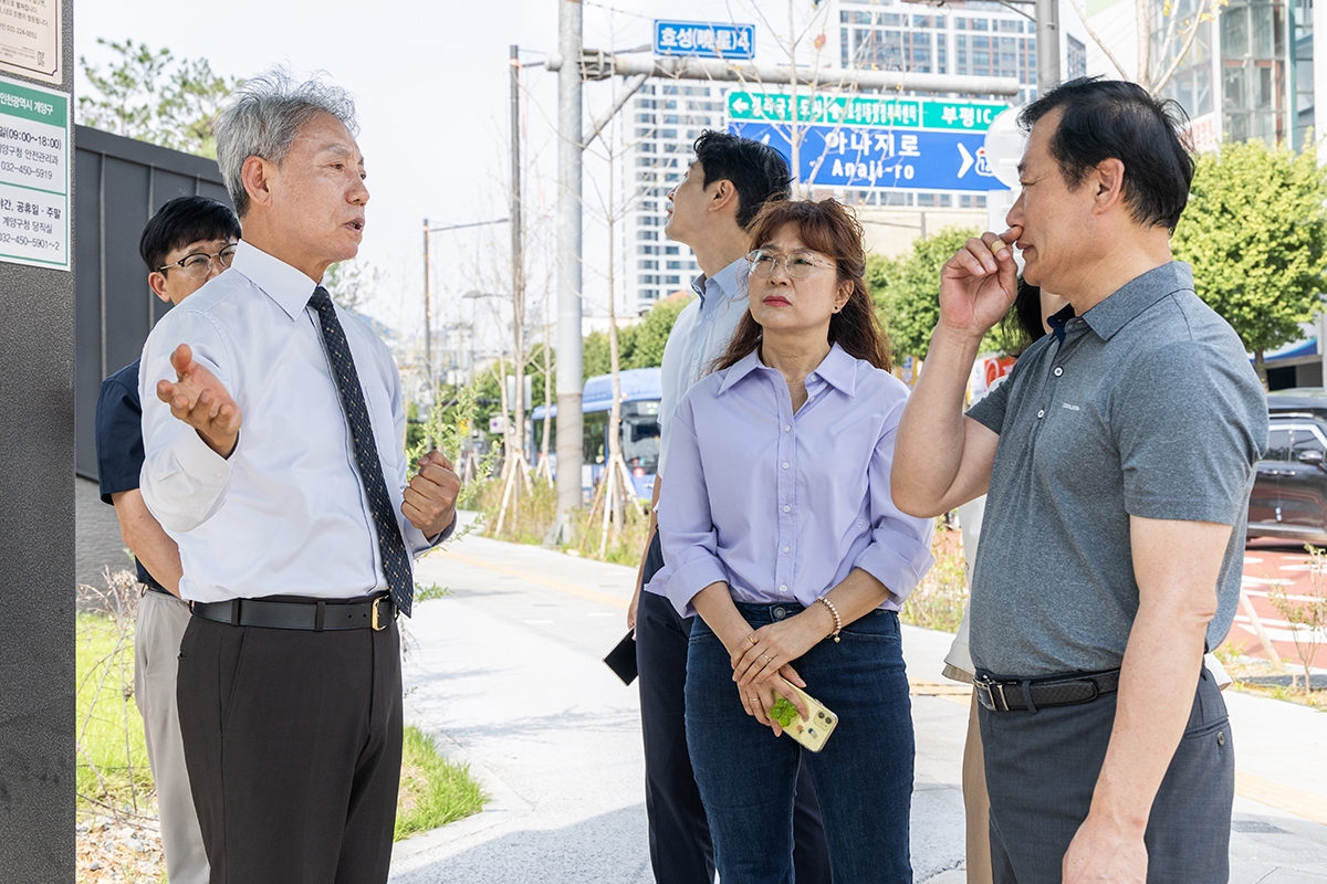 윤환 계양구청장, 동별 사회단체 간담회 건의사항 현장 점검