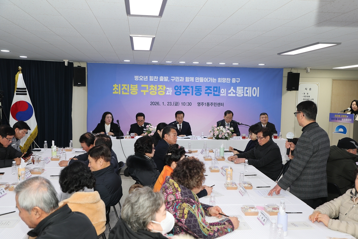 '구민과 함께 만들어가는 행복' 부산 중구, 동 연두방문 성공적 마무리