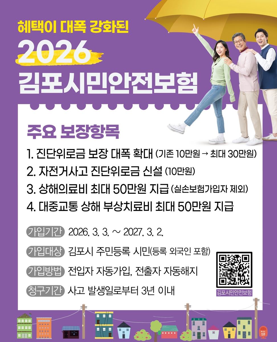 2026년 더 든든해진 '김포시민안전보험' 개시