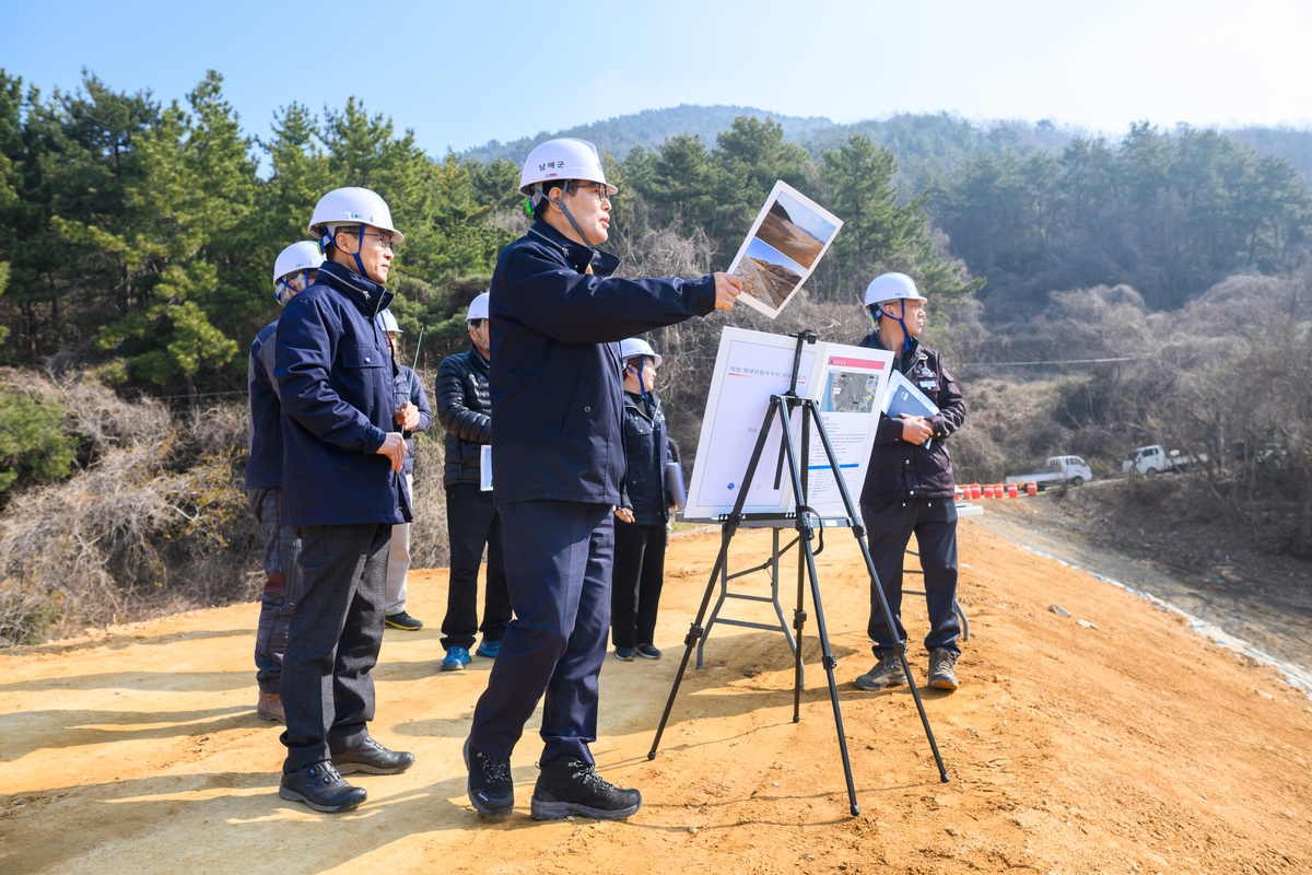 남해군, 작장 재해위험 저수지 개보수공사(1차분) 준공
