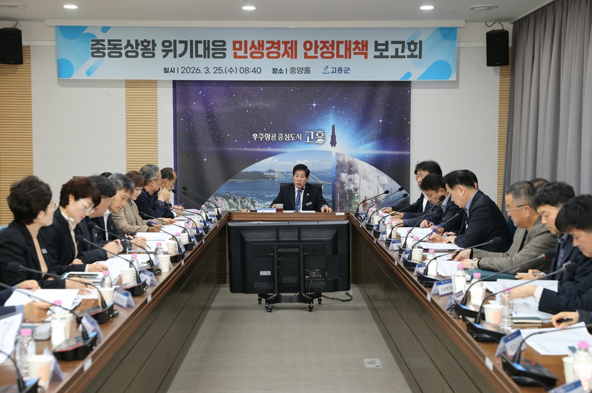 고흥군, 중동발 경제위기 선제 대응…민생경제 안정 총력
