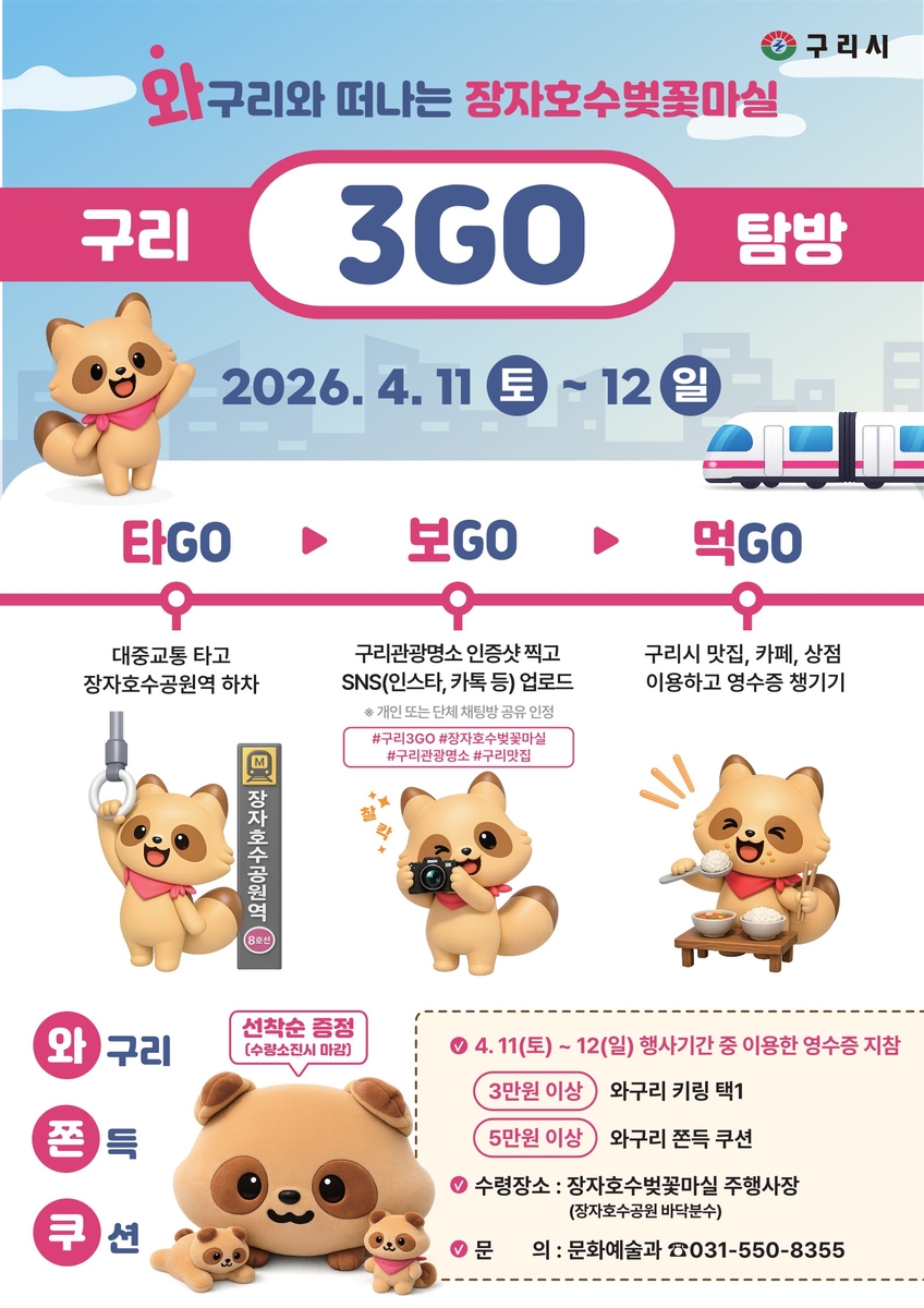 구리시, 관광과 소비를 잇는 '와! 구리 3GO 탐방' 운영