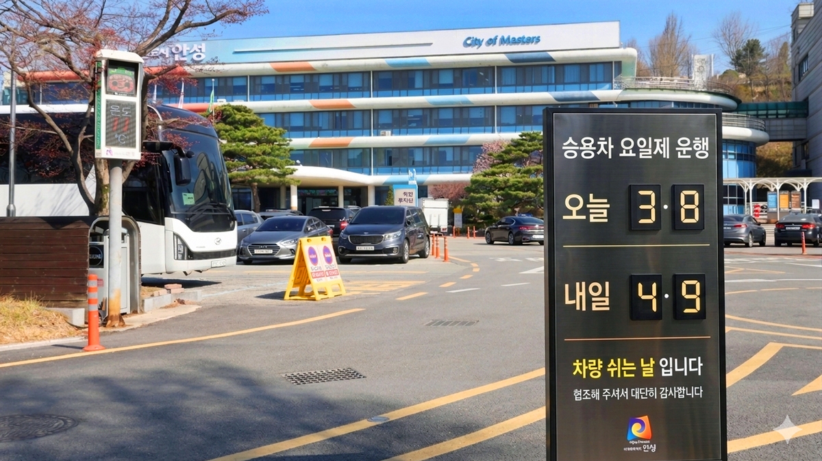 안성시, 공공기관 차량 2부제 시행…에너지 절약 선도