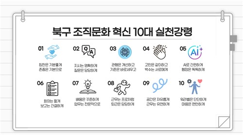 광주 북구, 조직문화 확 바꾼다…10대 강령 선포