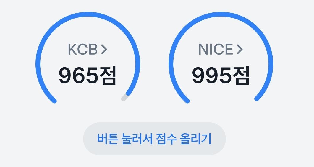 개인신용평가사(CB)별로 다른 신용점수 