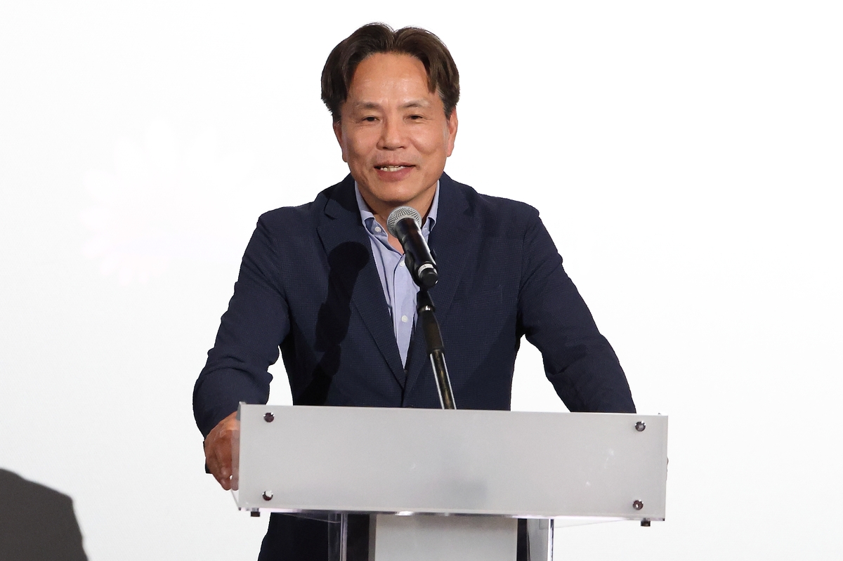 '제8회 아프리카영화제' 개막식서 개회사 하는 김영채 한·아프리카재단 이사장