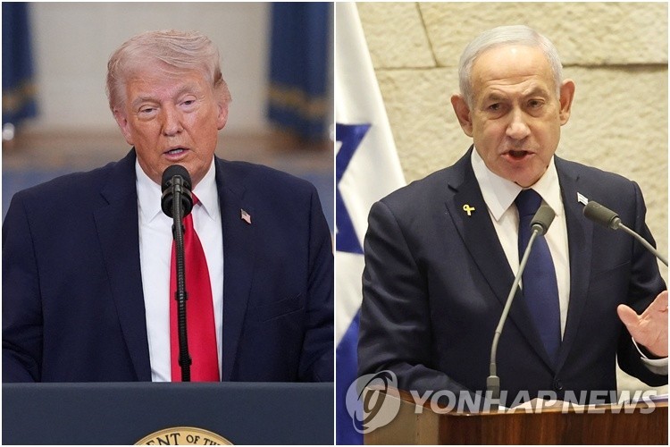 트럼프 미국 대통령(왼쪽)과 네타냐후 이스라엘 총리