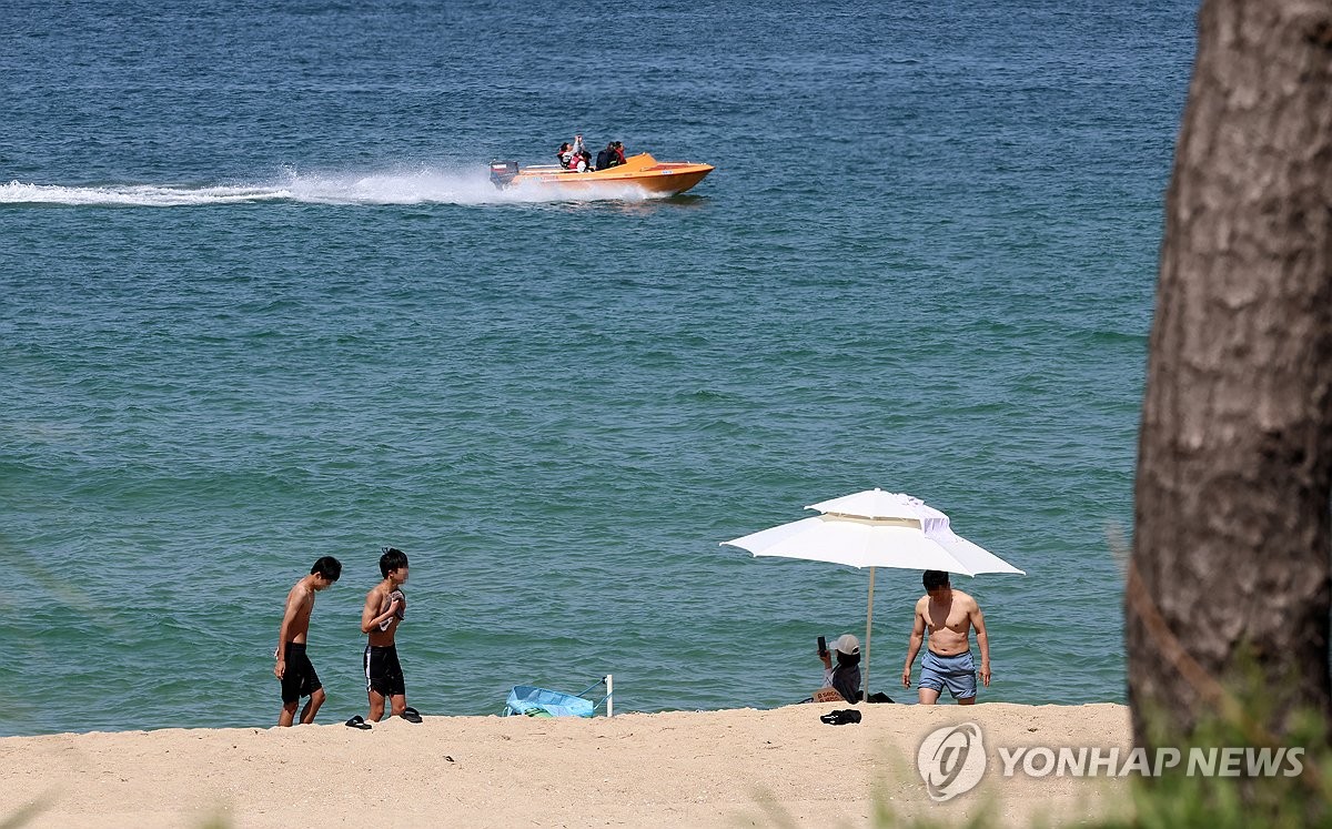 경포해변의 풍경