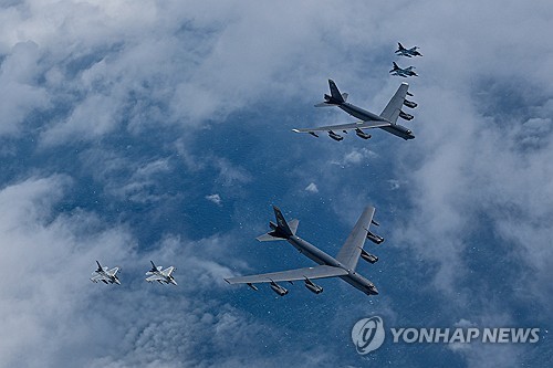한미일 연합 공중훈련 