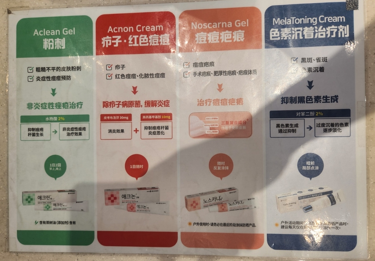 영어와 중국어로 쓰인 약품 안내문