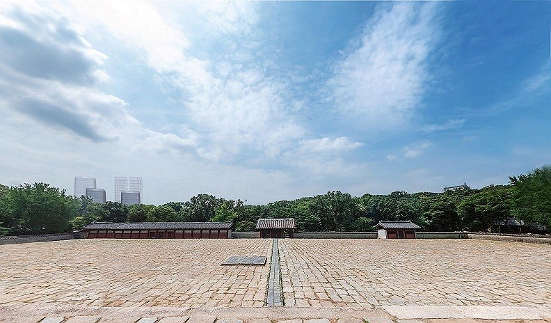 종묘 정전 상월대에서 세운지구를 바라본 시뮬레이션
