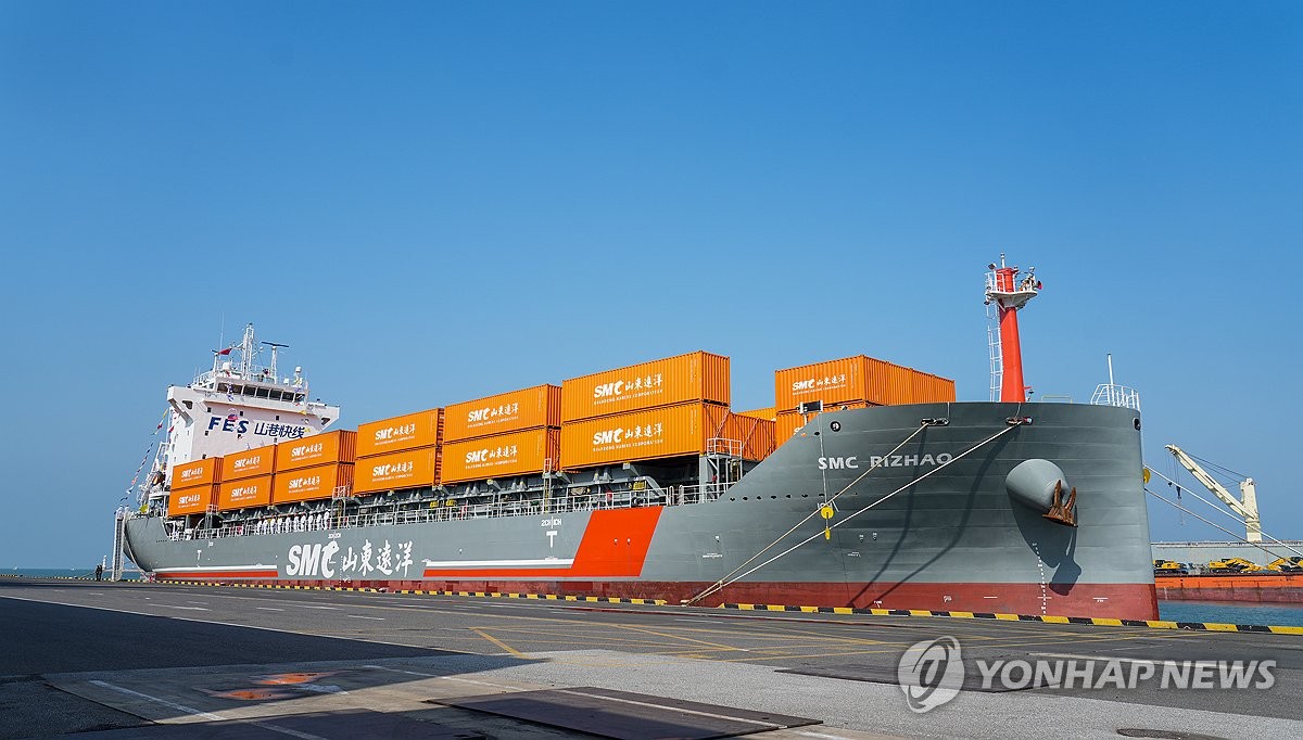 제주∼중국 칭다오 화물선 첫 취항