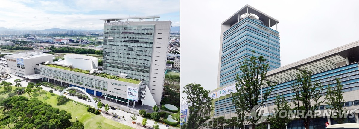전남광주통합특별시 광주(왼쪽)·무안 청사
