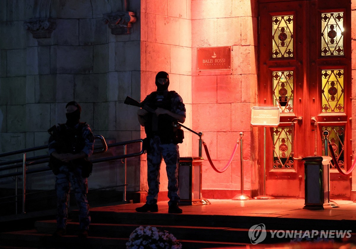 폭발이 발생한 러시아 모스크바 도심의 이탈리아 식당 '발지 로시'