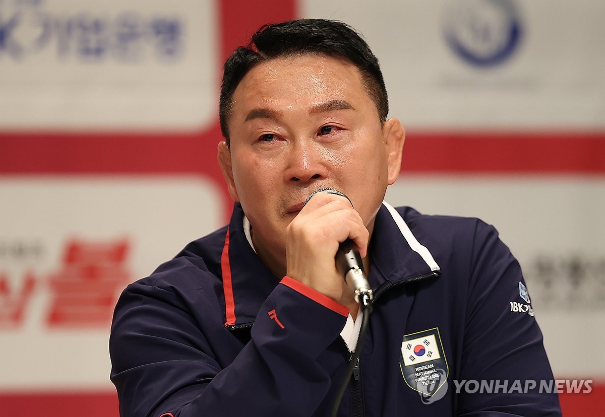레슬링 안한봉 감독의 눈물