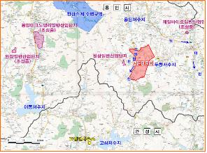 사업 대상지와 고삼저수지