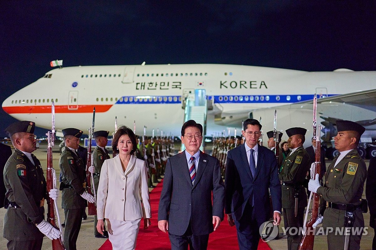 이재명 대통령, 멕시코 도착