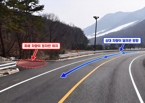 피해 차량과 용의 차량이 처음 마주한 장소