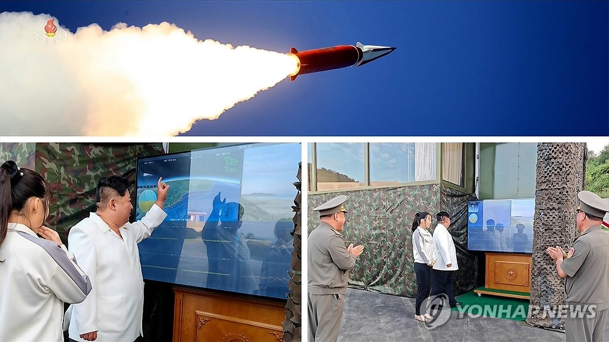김정은, 딸 주애와 신형무기 시험 참관
