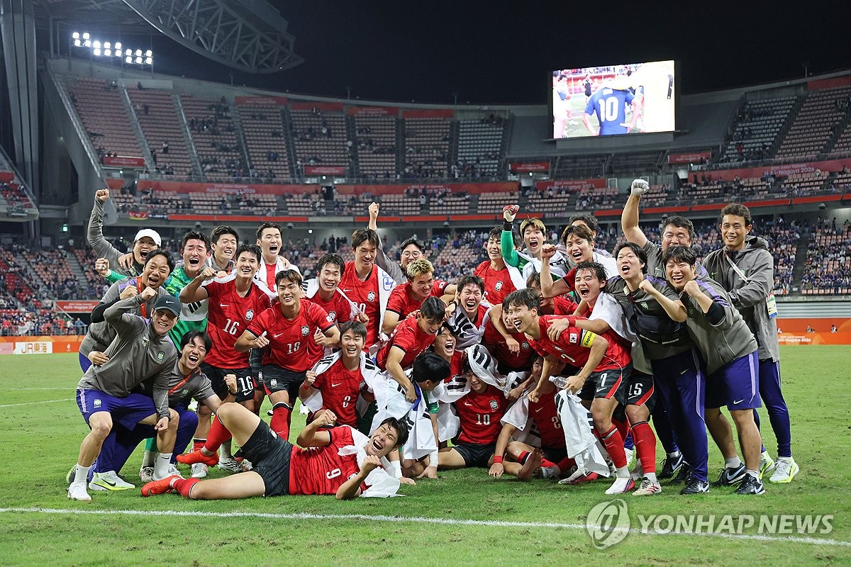 아시안게임 4연패 이룬 남자 축구 대표팀